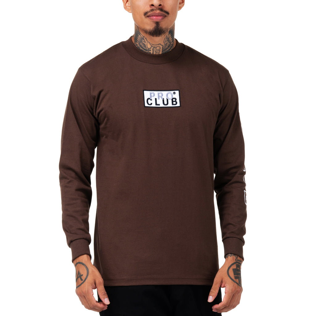 Embroidered Box Logo LS Tee - Mens