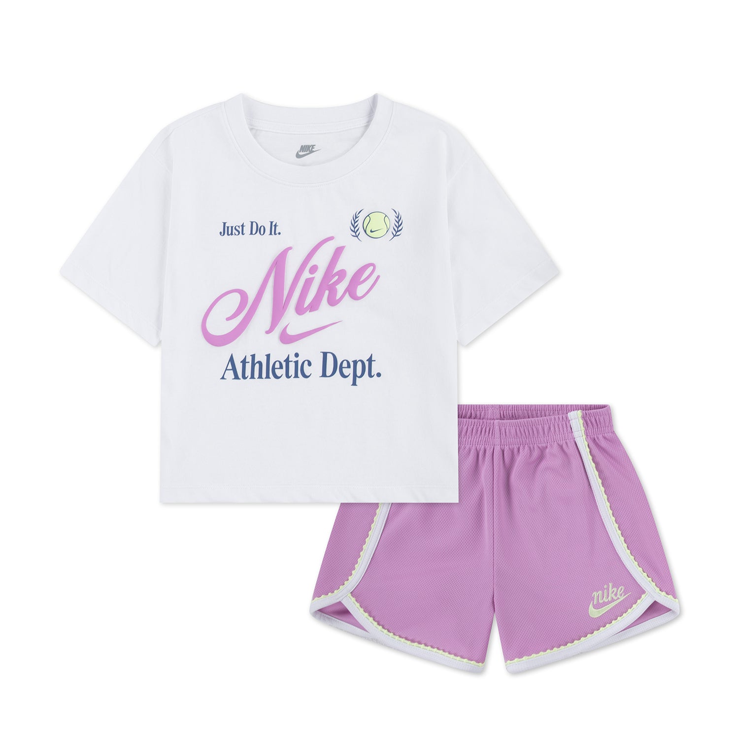 Nike Lifestyle Sprinter Short Set | Kids | Light Magenta | ShopWSS