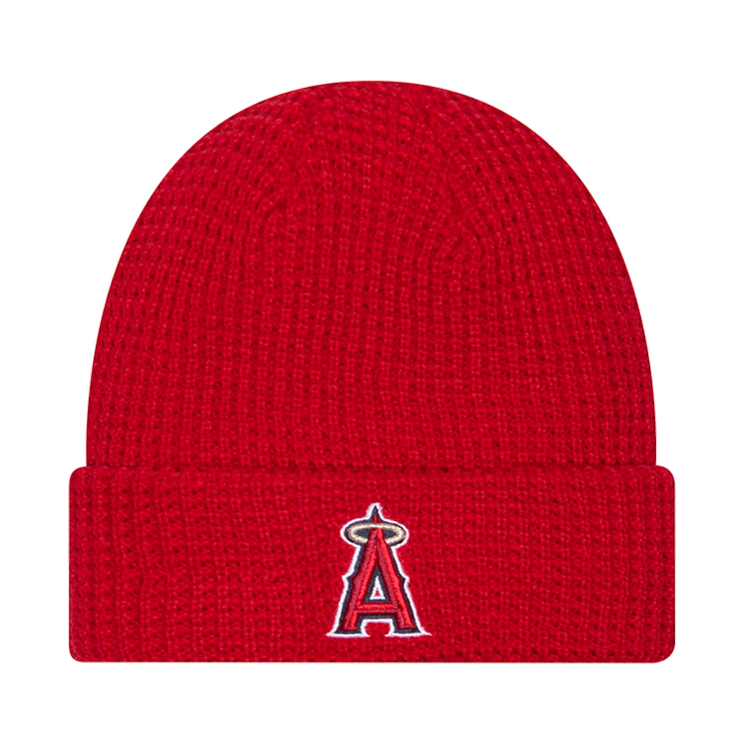 New Era Angels Knit Waffle Beanie | Red/OTC | ShopWSS