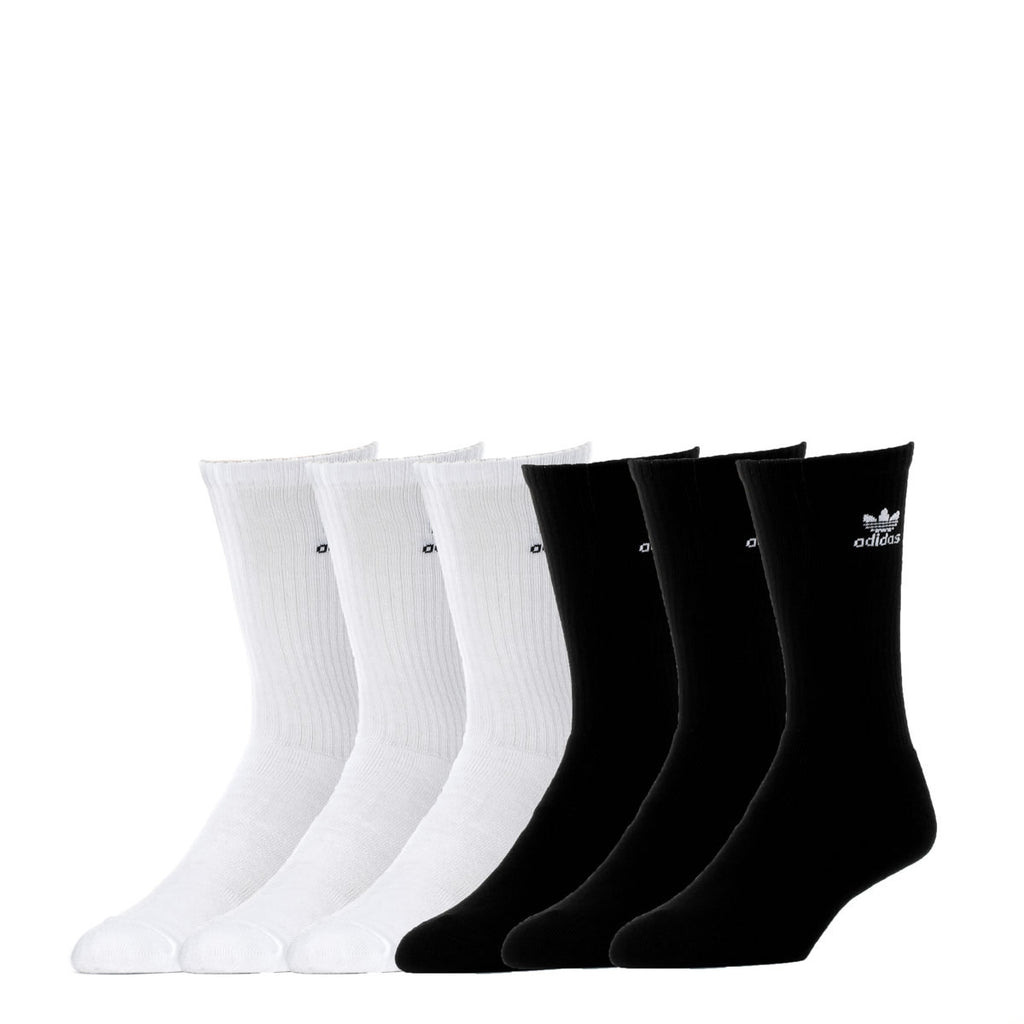 Adidas 6 Pack Medium Originals Crew | White & Black