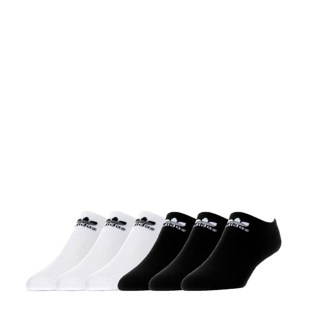 Adidas 6 Pack Medium Originals No Show | White & Black