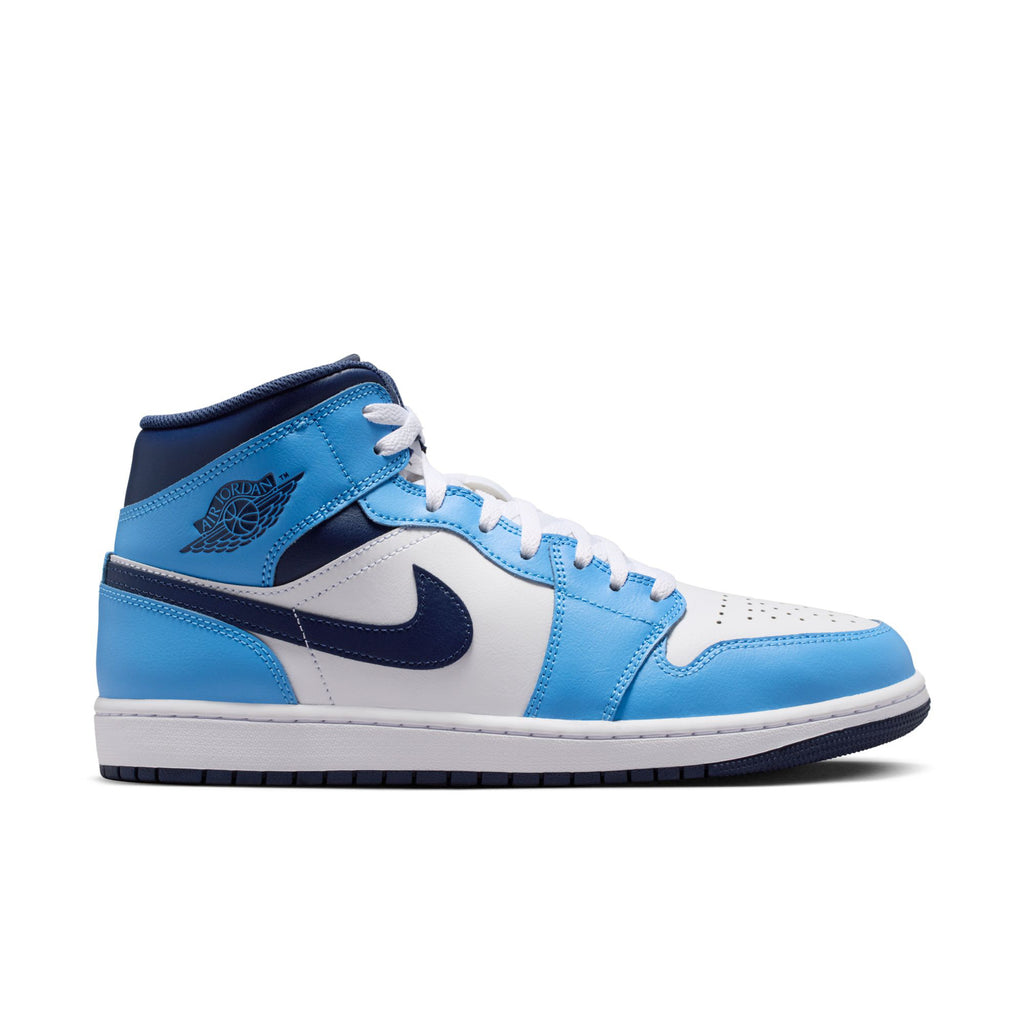 Jordan White and Navy High-Top Basketball Sneakers Nike Air Jordan Retro 1 High OG White Metallic Navy Blue  main image 2
