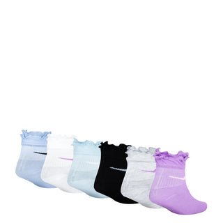 6 Pack X-Small Ruffle Ankle Sock
