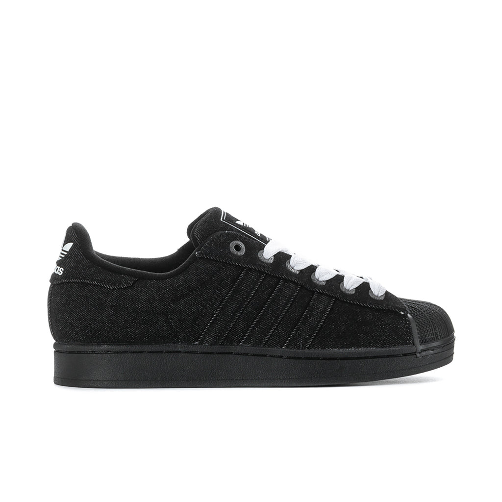 adidas Men's Originals Superstar II Denim Casual Shoes in Core Black/Footwear White
