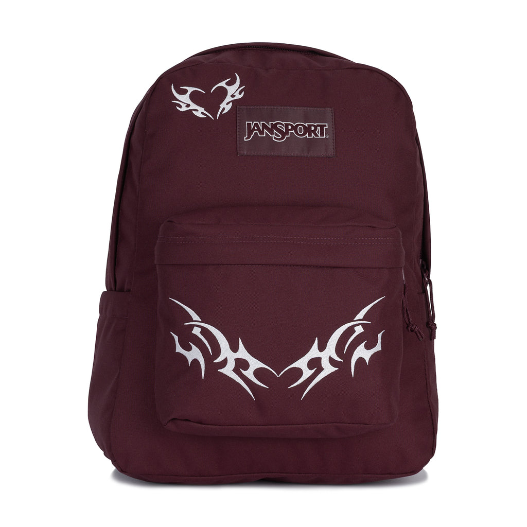 Jansport Superbreak Plus FX | Embroidered Cyber Sigilism/ Cherry Lacquer