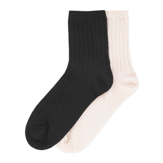 2 Pack Ribbed Demi Crew
