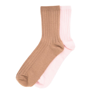 2 Pack Ribbed Demi Crew