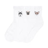 3 Pack Small Embroidered Half Crew