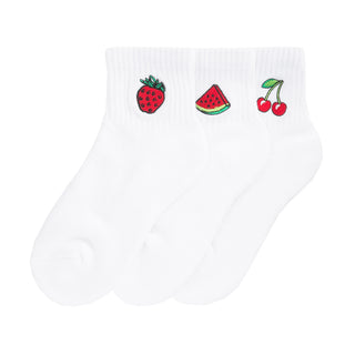 3 Pack Small Embroidered Quarter