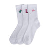 3 Pack Small Embroidered Half Crew