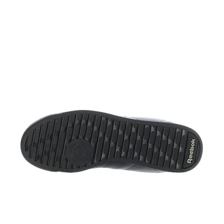Black rubber outsole for wide women's Reebok sneakers with tread pattern