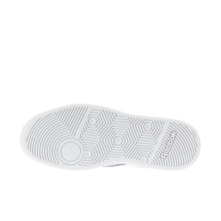 White rubber outsole with patterned traction and Reebok logo on heel.