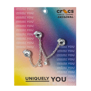 Silver Metal Triple Gem Chain