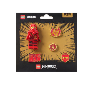 Crocs Jibbitz 5-pack red Ninjago Kai themed shoe charms