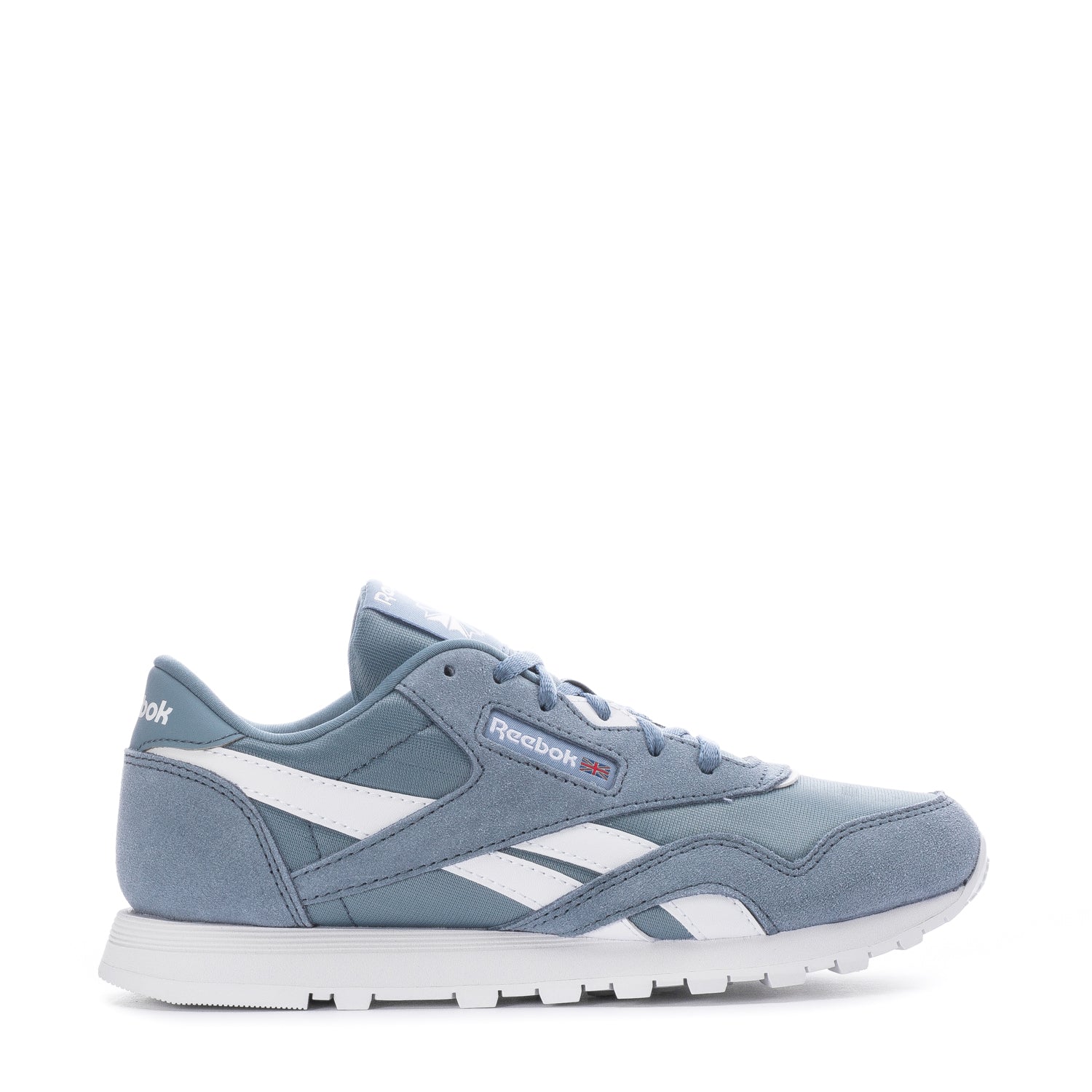 Reebok Girls Classic Nylon Running Shoes Soft Slate White Size 04.0