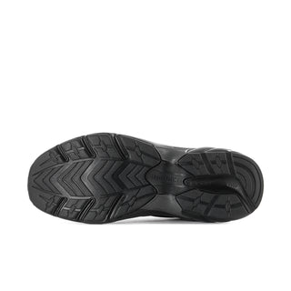 Men's black sneaker outsole with tread pattern for traction