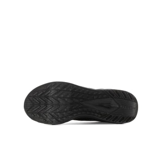 Youth running shoe outsole, black textured traction tread