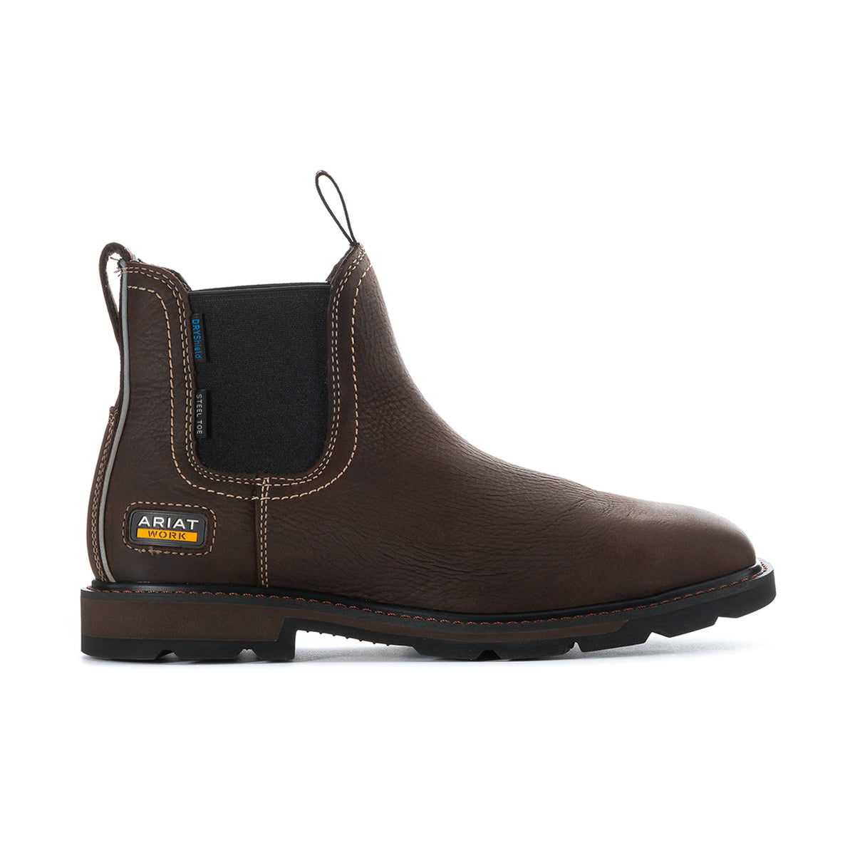 Mens Sz 10.5 ARIAT WORK Groundbreaker Chelsea H2O Steel Toe Boots Dark Brown NEW Semi new Ariat Groundbreaker Chelsea Waterproof WORK MAN in  main image 2