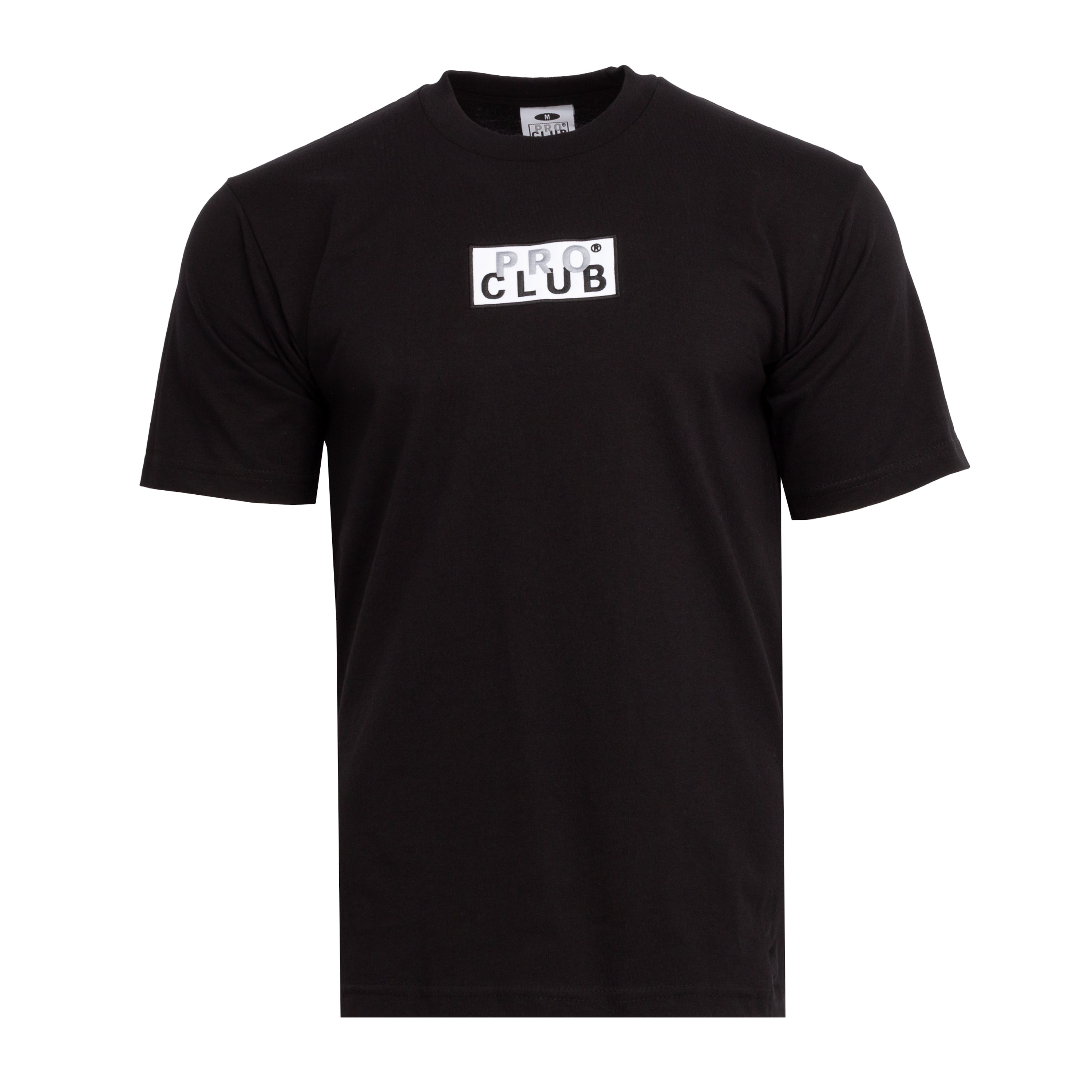 Pro Club Heavyweight Embroidered Box Logo Tee - Mens 3XL / Black