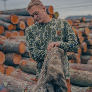 Loose Fit LS Camo Print Tee -Mens