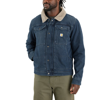 Relaxed Fit Denim Sherpa Jacket -Mens