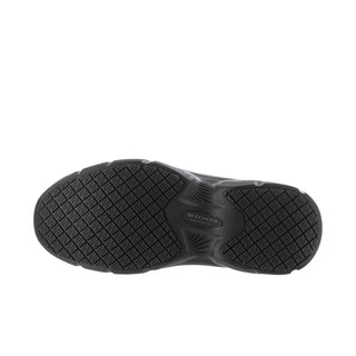 Women's black sneaker outsole with diamond tread pattern