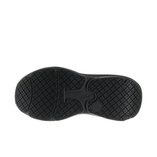 Women’s black Skechers shoe outsole with textured traction tread