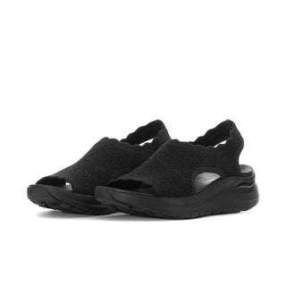 Women's Arch Fit 2.0 black slip-on sandal, open toe and molded cushioned footbed