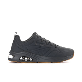 Men's dark gray mesh-and-synthetic sneakers with lace-up closure and air-cushioned heel