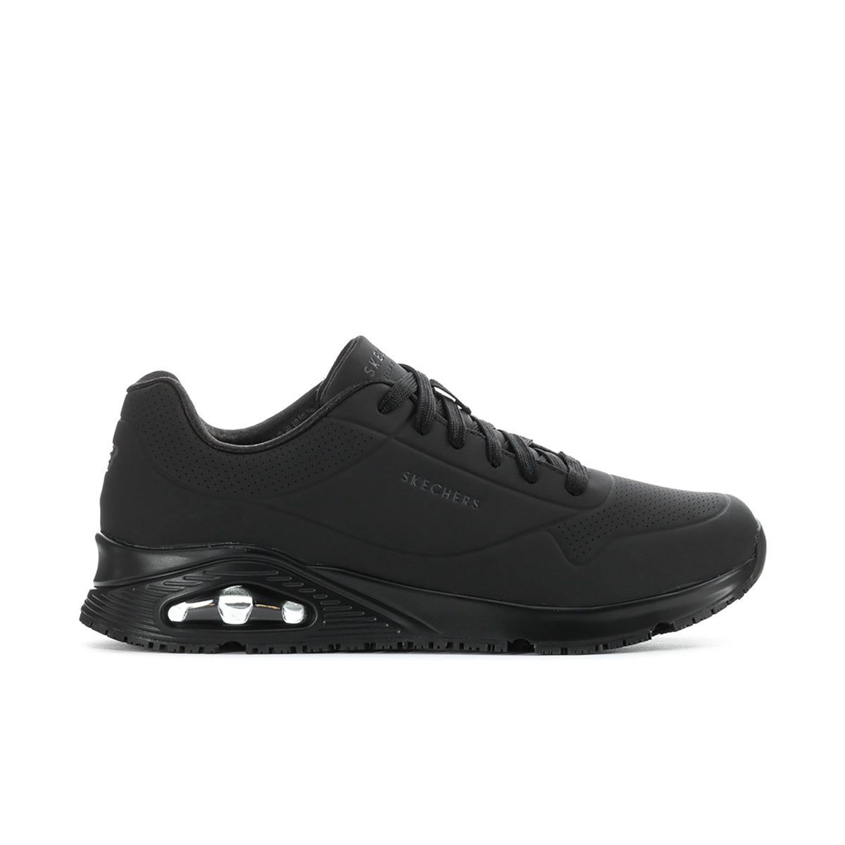 Skechers Work Relaxed Fit Uno SR Sutal Men\'s Black Slip-Resistant Shoes 9.5/10 Skechers Relaxed Fit Uno Sutal SR | Men main image 3