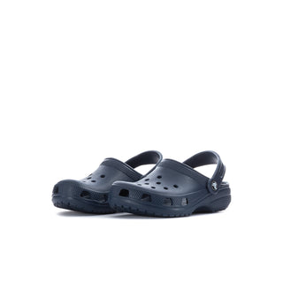 Kids navy clog with adjustable heel strap and ventilation holes
