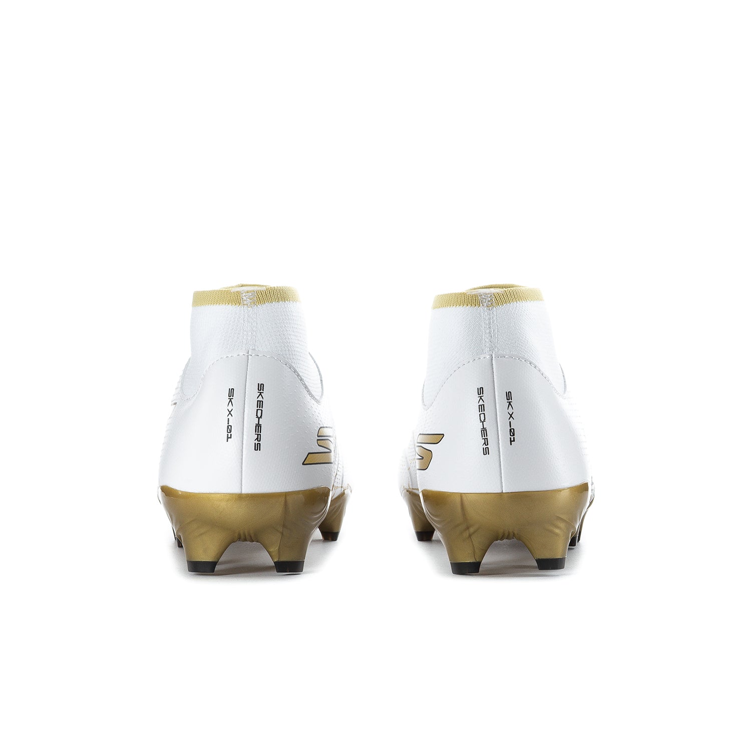 Skechers Skx 1.5 High Academy FG | Men's | White Synthetic/ Gold