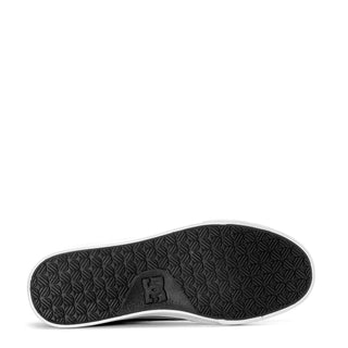 Men's black sneaker outsole with textured tread and white contrast edge