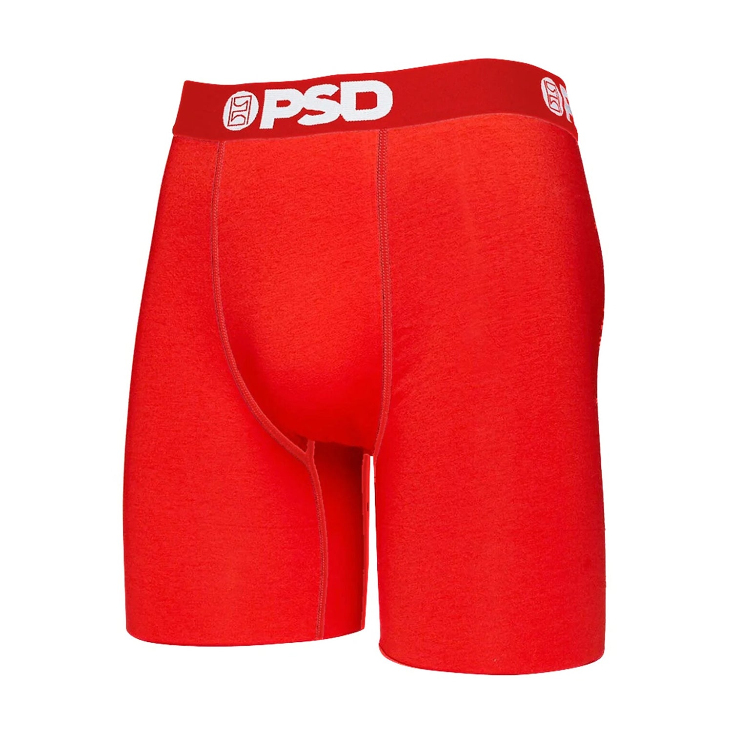 PSD Men's Basic Solid Boxer Briefs 3-Pack - 7 Inch Inseam, Moisture-Wicking, Breathable & Supportive (Red/Grey/Black, Micro Mesh, XX-Large)