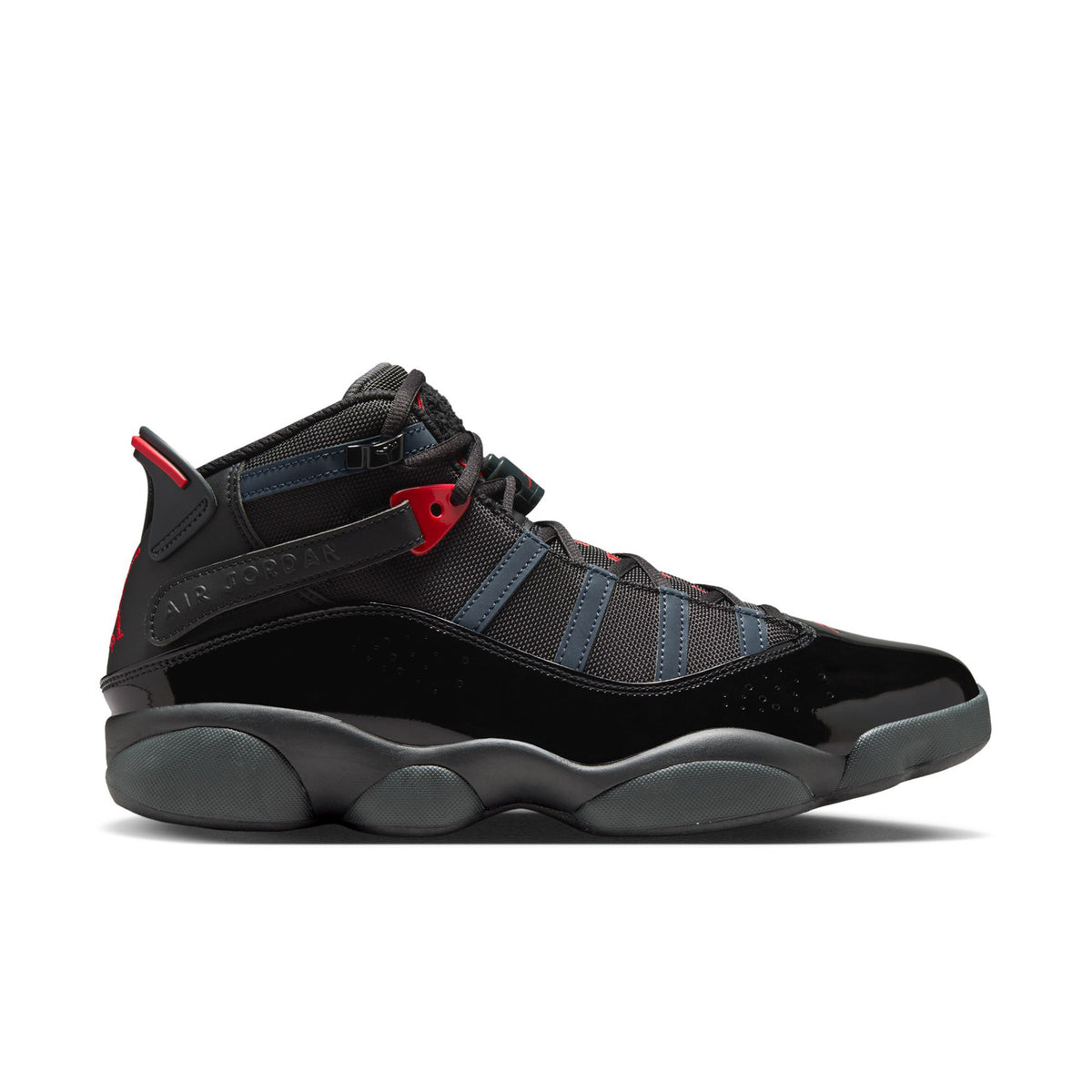 Nike Air Jordan 6 Rings Men\'s Size 9 Black/Gym Red/White, No Red‎ Clip On 1 Lace Jordan - Men - 6 Rings - Black/Gym Red – Nohble main image 3