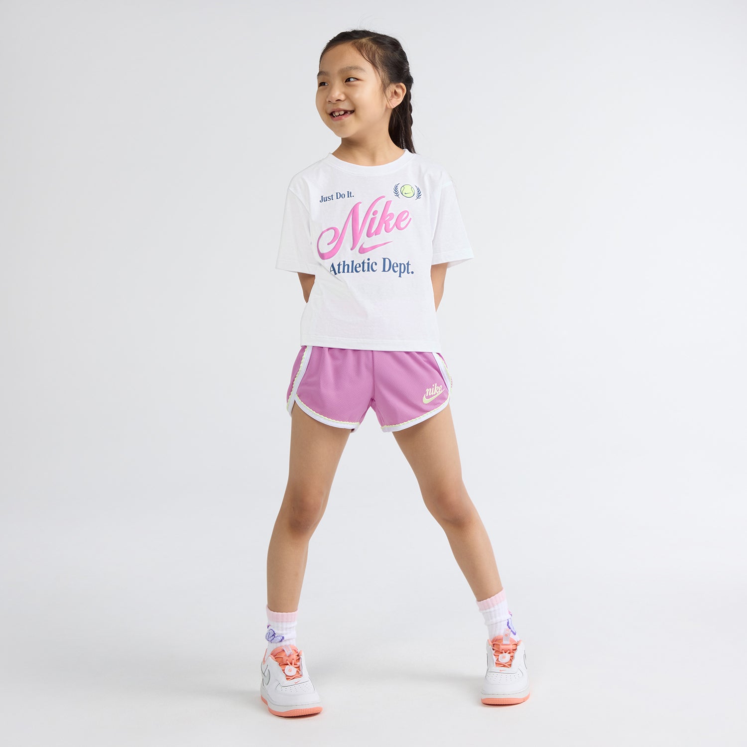 Nike Lifestyle Sprinter Short Set | Kids | Light Magenta | ShopWSS