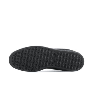 Black textured rubber outsole for low-top sneakers.