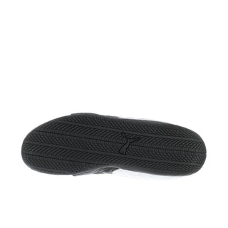 Women's leather sneaker outsole, black rubber tread with PUMA mark