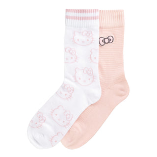 2 Pack Hello Kitty Embroidered Crew - Adult