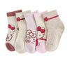 5 Pack Kids Ribbed Hello Kitty Mid Crew