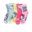 5 Pack Kids Hello Kitty Ribbed Mid Crew
