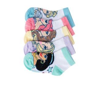 5 Pack Kids Ribbed Disney Princesses Shorty
