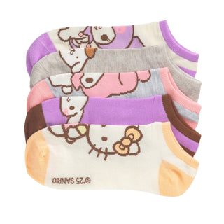 5 Pack Hello Kitty & Friends No Show - Adult