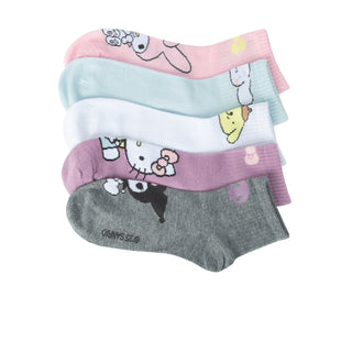 5 Pack Hello Kitty & Friends Ribbed Quarter - Adult