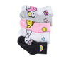 5 Pack Kids Ribbed Hello Kitty & Friends Gripper Mid Crew