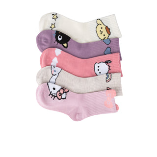 5 Pack Kids Hello Kitty & Friends Mid Crew