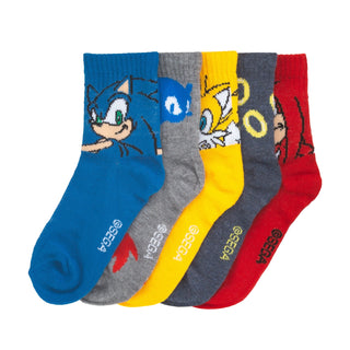 5 Pack Kids Ribbed Sonic Mid Crew