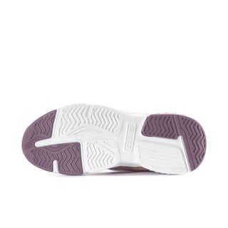 Women's sneaker outsole, textured tread in white and lilac with purple side blocks