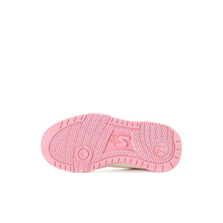 Kids low-top sneakers outsole, pink traction tread with star logo