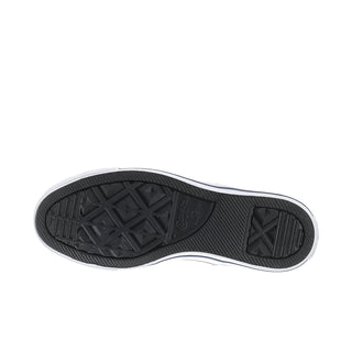 Women's sneaker outsole with black tread and white midsole edge
